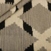 Geometric Fars Kilim Rug in Cream - Authentic Handwoven Persian Wool