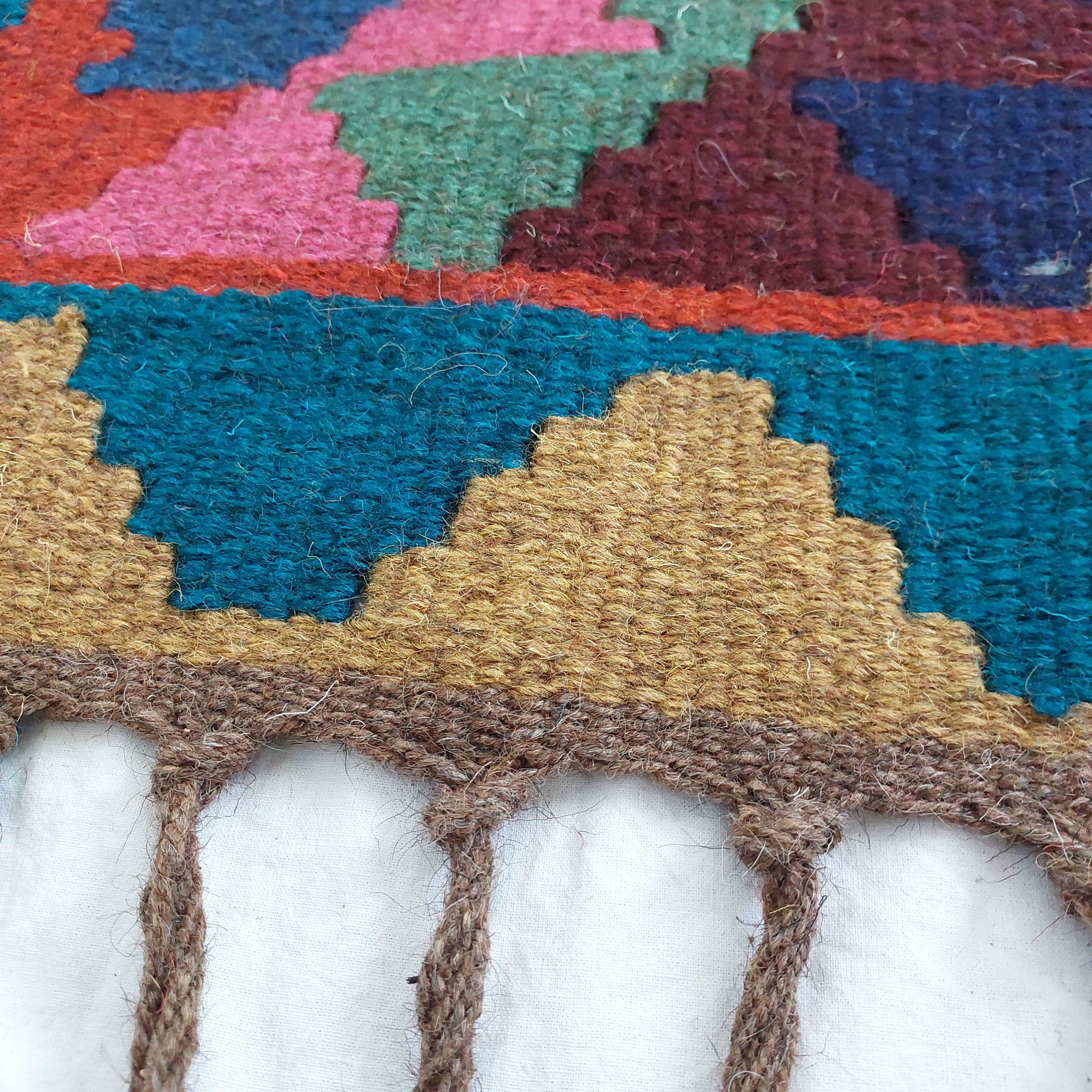 Authentic Persian Wool Kilim Runner – Zanjan Geometric Handwoven Style