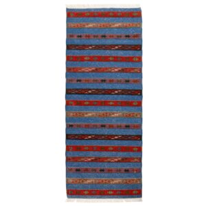 Striped Golestan Kilim Runner – Genuine Handwoven Persian Wool