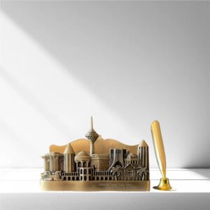 Persian Metal Office Desk Organizer Accessories with Iran Design