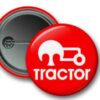Persian Pinback Button with Matte Scratch-Resistant Tractor Sazi FC Design