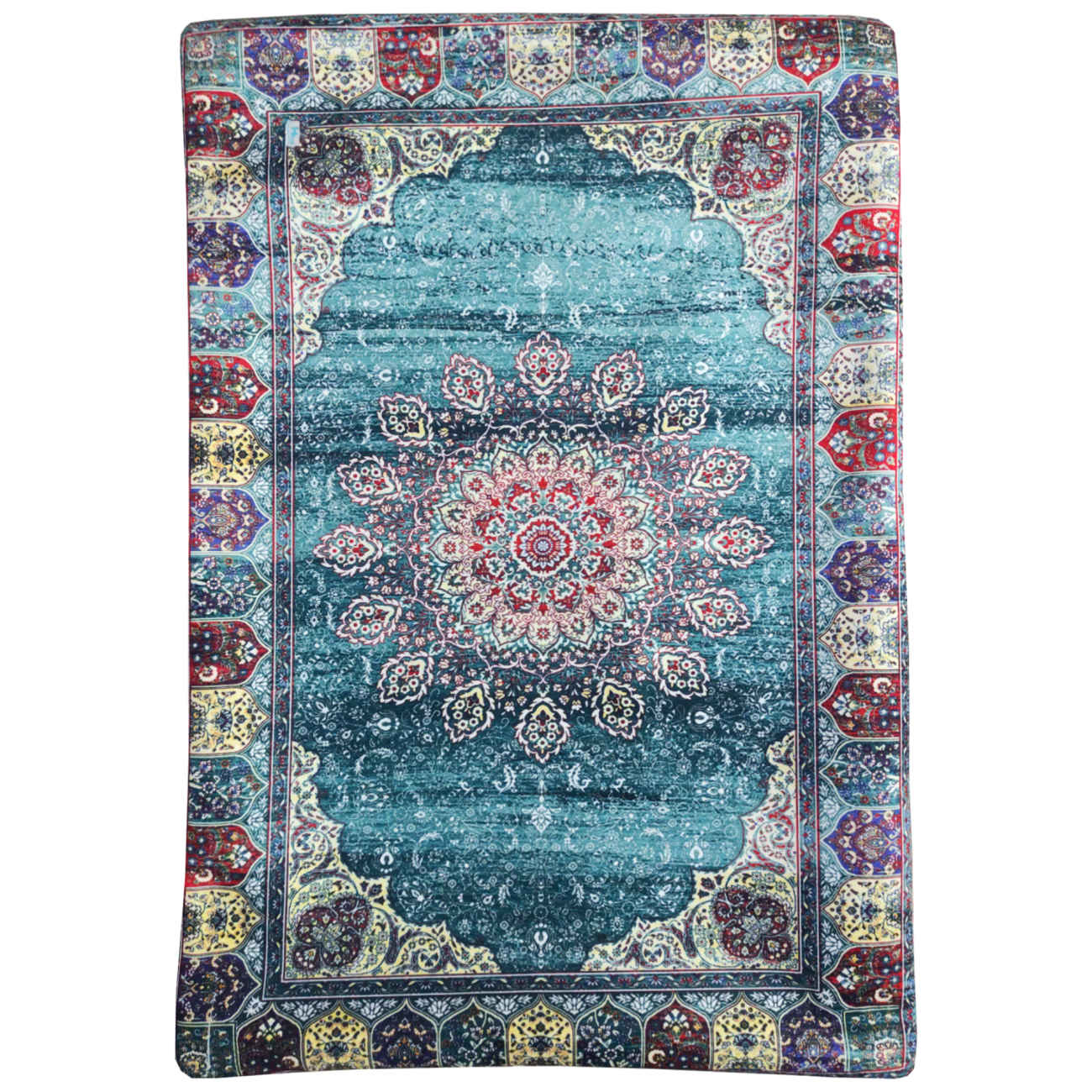 Persian Velvet Pillowcase with Carpet Design (Pack of 2)