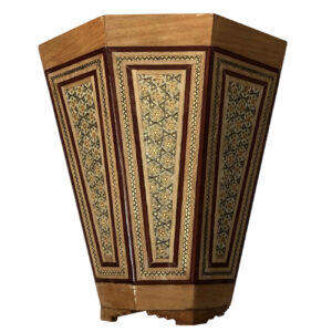 Persian Waste Basket Khatamkari – Handcrafted Luxury for Home Decor