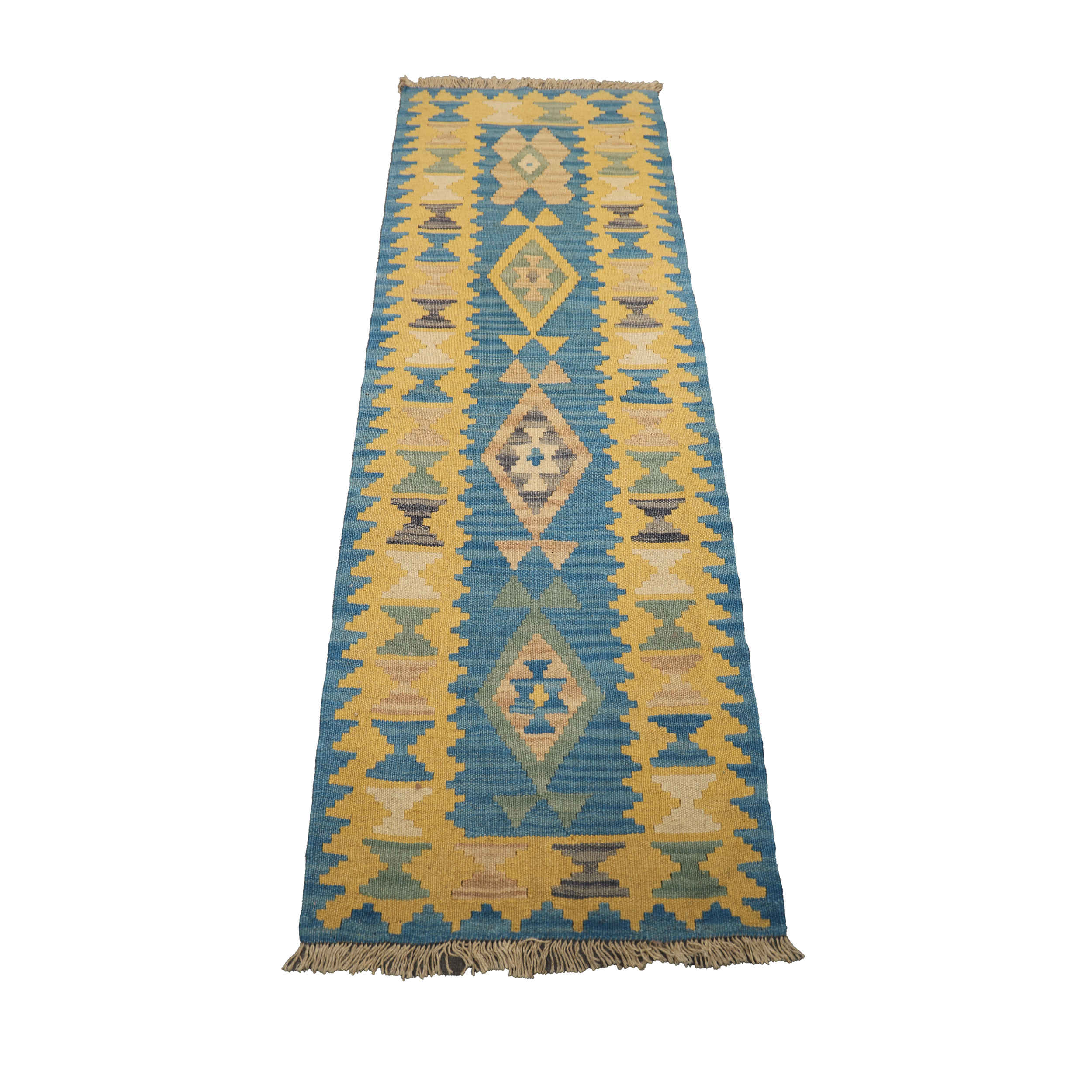 Handcrafted Fars Qashqai Kilim Runner – Geometric Persian Wool Style
