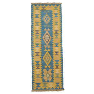 Handcrafted Fars Qashqai Kilim Runner – Geometric Persian Wool Style