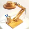 Minimalist Wooden Adjustable Desk Lamp with Organizer – Office Light