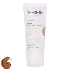 Sunscreen Cream for Oily Skin – Prime SPF60 Bronze Color, Anti-acne UVA, UVB Protection (Pack of 2)