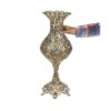 Traditional Handcrafted Brass Vase, Designed to Serve as an Artistic Piece for Floral Arrangements
