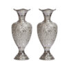 Set of Two Handcrafted Brass Vases, Adorned with an Elegant Pomegranate Design for a Classic Touch