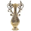 Traditional Handcrafted Decorative Brass Vase, Adorned with a Timeless Flower Design for Classic Interiors