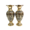 Traditional Handcrafted Ornate Brass Vase, Featuring Detailed Craftsmanship for Luxurious Home Decor