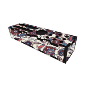 Floral Simplicity – Traditional White Wooden Holder for Office Supplies
