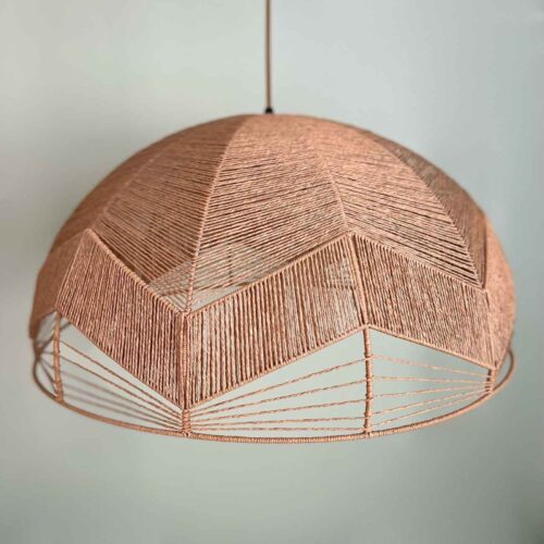 Woven Pendant Light with Natural Fibers Eco-Friendly