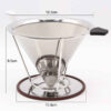 V60 Coffee Dripper - Metal Coffee Filter for Brewing at Home and Work Environment