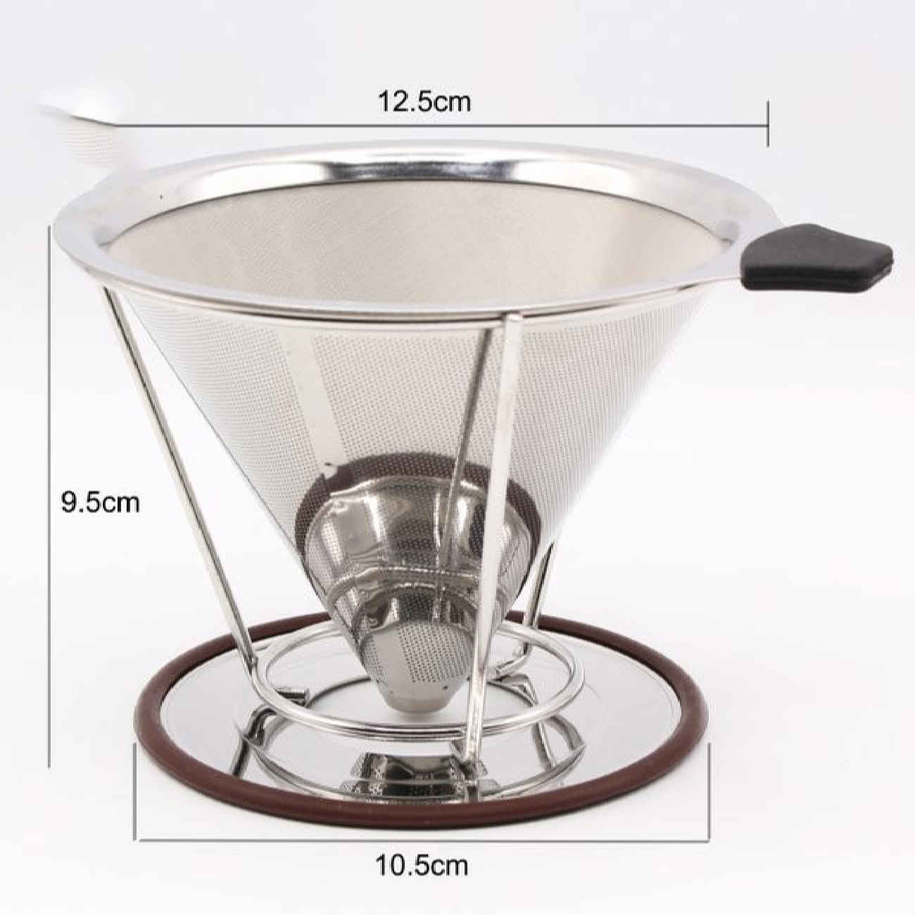 V60 Coffee Dripper – Metal Coffee Filter for Brewing at Home and Work Environment