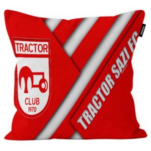 Velvet Cushion Cover – Tractor FC Design for Football Lovers