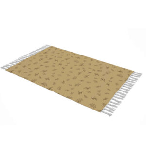 Velvet Sofa Throw with Leaf Design – Best for Living Room Décor