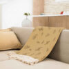 Velvet Sofa Throw with Leaf Design - Best for Living Room Décor