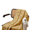 Velvet Sofa Throw with Leaf Design - Best for Living Room Décor