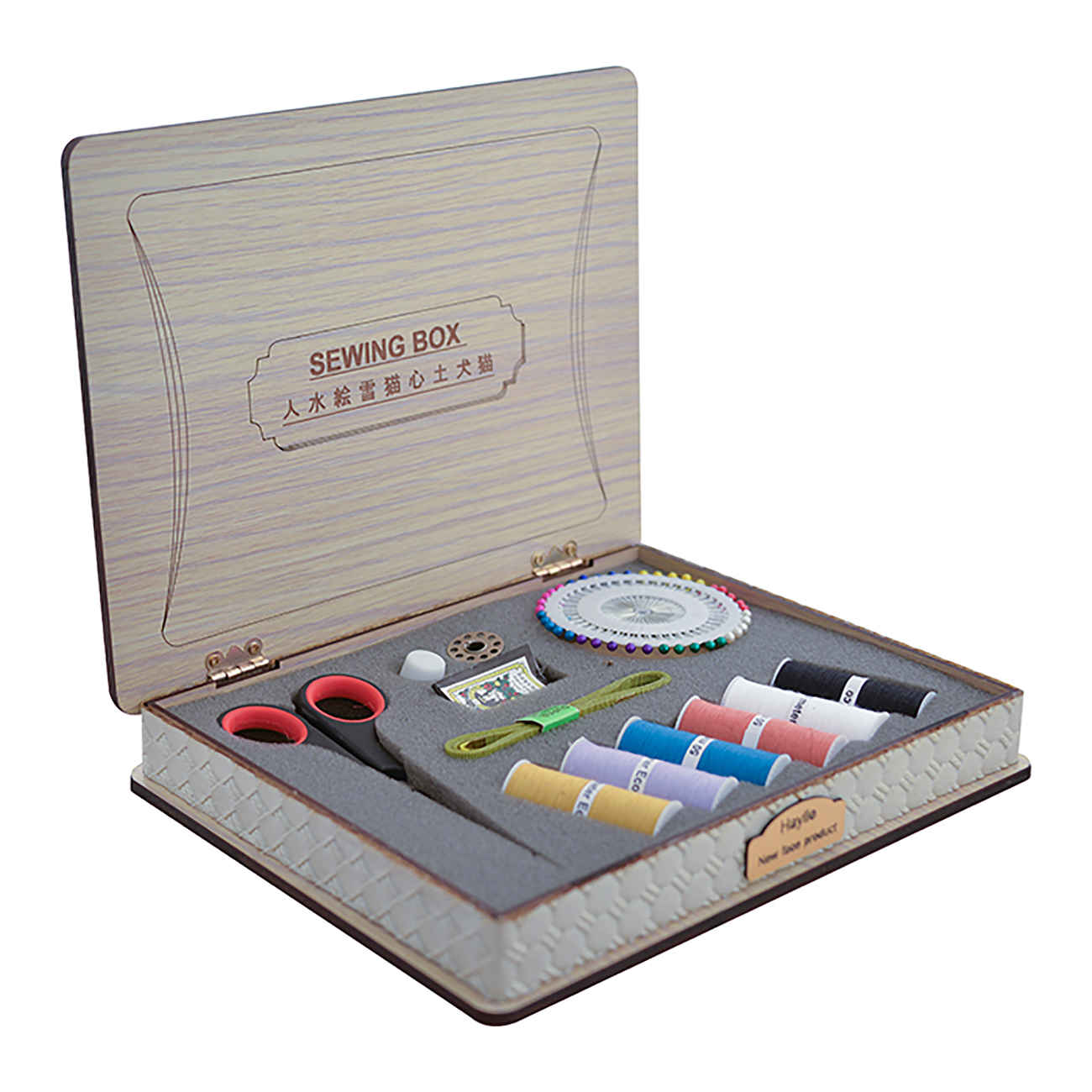 Wooden Sewing Kit – Essential Tools for Seamstress Work