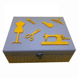 Wooden Sewing Kit in Gray – Best Storage Solutions for Seamstress