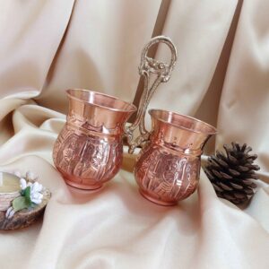 Artisan Persian Hammered Copper Utensil Holder – Stylish Kitchen Storage in Achaemenid Design