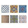 Artistic Silicone Coasters 6-Pack – Persian Geometric Design, Perfect Gift
