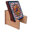 Birds & Flowers Tile Coasters 6-Pack – Square Wooden Artistic Design