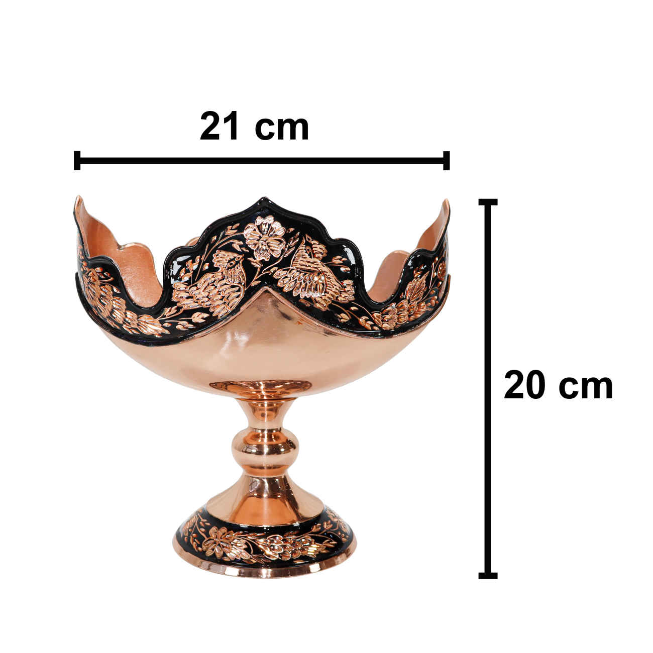 Persian Copper Decorative Bowl – Elegant Artisanal Design for Your Table