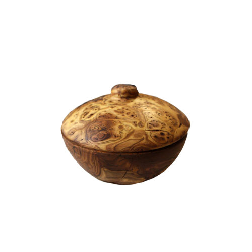 Beautifully Crafted Wooden Sugar Bowl - Elegant and Practical