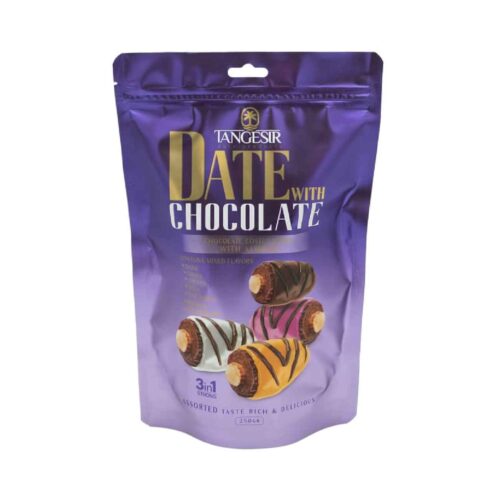 Chocolate-Covered Dates with Almonds – Smooth Cocoa Coating, Soft Date Center and Nutty Crunch 250g × 6