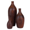 Classic Wooden Mini Flower Vase Set of Three, Beautifully Crafted to Complement Any Setting with Natural Warmth