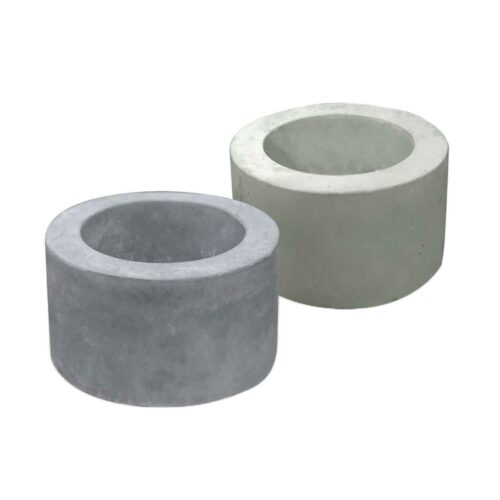 Set of 2 Minimalist Concrete Tealight Candle Holders, Round Industrial Design, Decorative Candle Stand