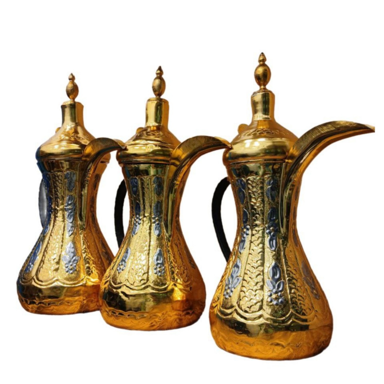 Traditional Brass Dallah Coffee Pot for Arabic Qahwa – Fereshteh Model