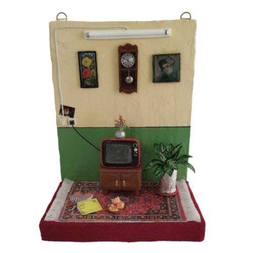 Decorative Figurine - Vintage Living Room A Cozy Corner of Yesteryear