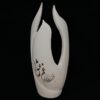 Persian Ceramic Vase with a Modern Cylindrical Form, Featuring a Poetic Design that is Ideal for Dried Flower Arrangements