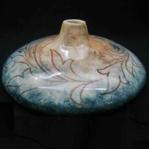 Persian Ceramic Single Flower Vase, Showcasing a Classic Ivy Floral Design that Makes a Thoughtful Gift or Decorative Piece