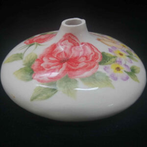 Persian Ceramic Bud Vase, Featuring a Charming Bird and Floral Design that Complements Modern and Rustic Decor