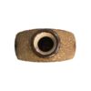 Persian Ceramic Single Stem Vase, Showcasing an Elegant Gazelle Design in a Warm Brown Tone for a Natural Look