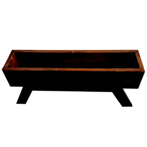 Decorative Wooden Vase with a Rectangular Silhouette, Suitable for Both Indoor and Outdoor Decor Arrangements