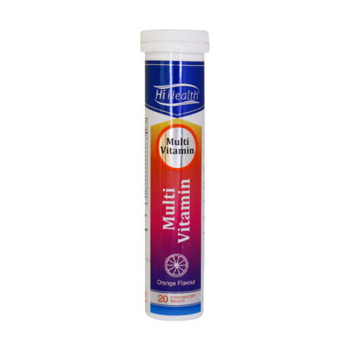 Effervescent Multivitamin Tablet - for Energy & Immunity with Orange Flavor Pack of 1 & 20 Tablet