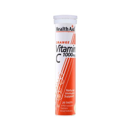 Effervescent Vitamin C Tablet - Boosting the Immune System with Orange Flavor - Pack of 1 & 20 Tablet