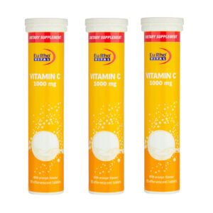 Effervescent Vitamin C Tablet – Pack of 3 & 60 Tablets (300 gr)