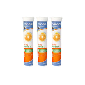 Effervescent Vitamin C Tablet with Orange Flavor – Pack of 3 & 60 Tablet (300 gr)
