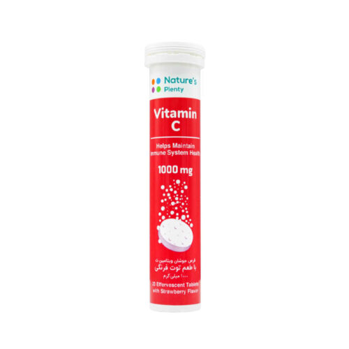 Effervescent Vitamin C Tablet with Strawberry Flavor - Piece of 20