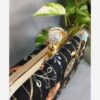 Embroidered Velvet Clutch Handbag Chic & Lux with Flower Design Rose Design