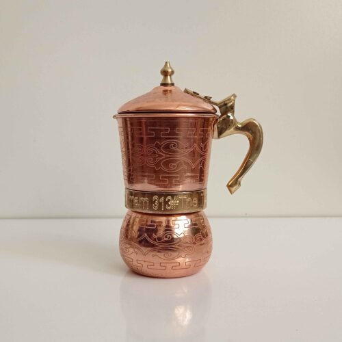 Handcrafted Copper Moka Pot - Authentic Stovetop Espresso Maker