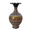 Handcrafted Persian Pottery Vase Featuring a Unique Dot Painting Design, Perfect for Adding Artistic Flair to Any Room