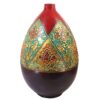 Handcrafted Persian Pottery Bud Vase with a Beautiful Embossed Design, Ideal for Displaying Single Stems