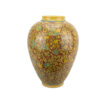 Handcrafted Persian Pottery Vase with a Classic Jar Silhouette, Adorned with a Timeless Floral and Bird Design